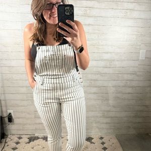 Judy Blue White and Blue Overalls